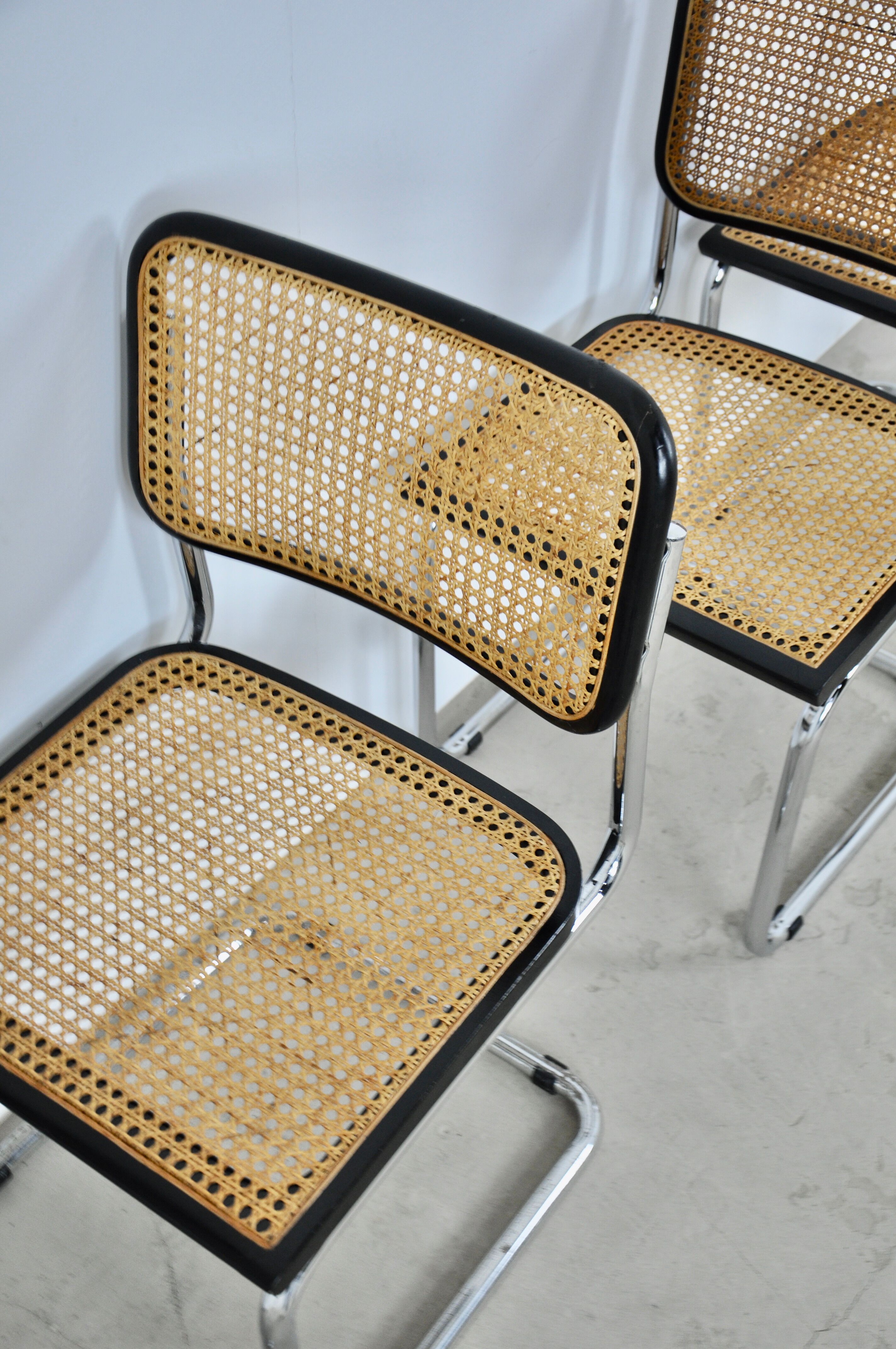 Series of 4 chairs B32 by Marcel Breuer