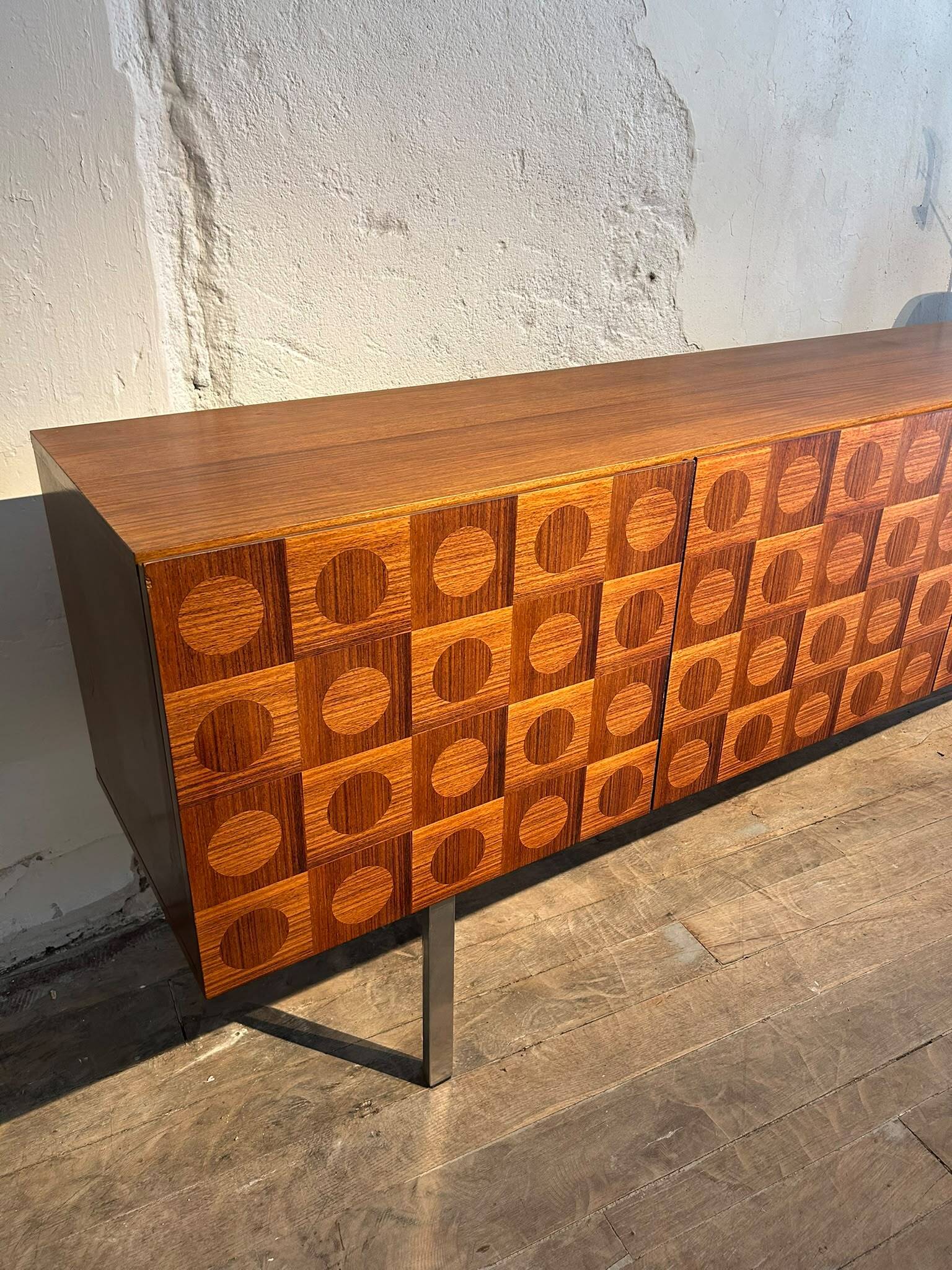 TEAK MARQUETRY ENFILADE 1960s