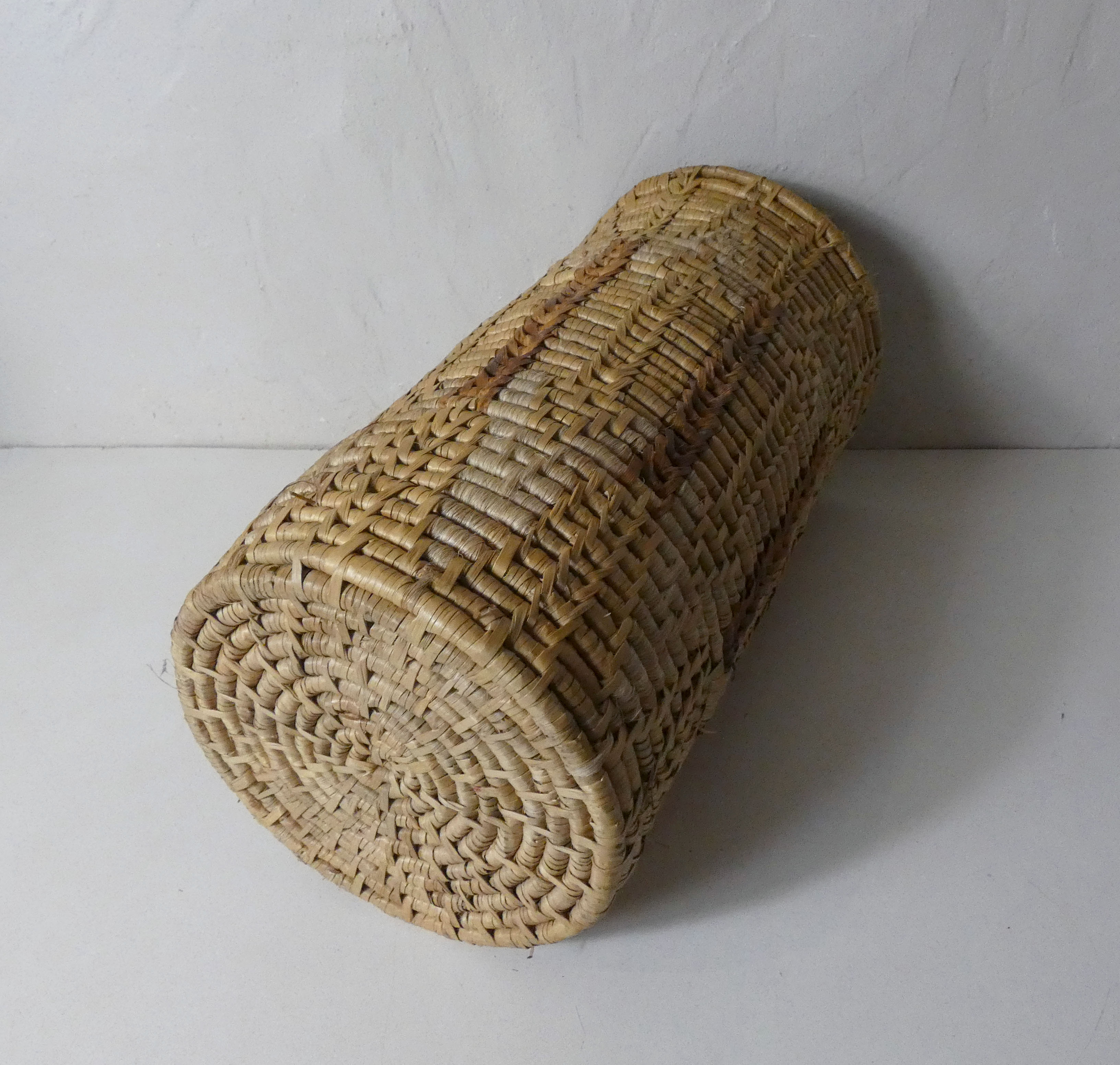 Vintage rattan umbrella holder