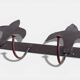 Antique French Provincial Wrought Iron Coat or Hat Rack with Fleur-de-Lis