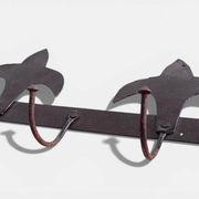 Antique French Provincial Wrought Iron Coat or Hat Rack with Fleur-de-Lis