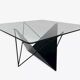Vintage 80s steel wire coffee table eclectic design