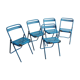 Lot of 5 Souvignet 1960 metal folding chairs