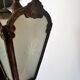 Lantern in smoked glass and brass
