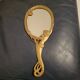 Brass vanity mirror, Art Nouveau style