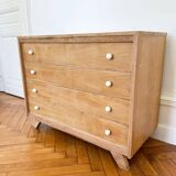Vintage chest of drawers with round wooden handles