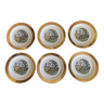 Assiettes eggshell nautilus vintage d'une bordure en or 22 carats