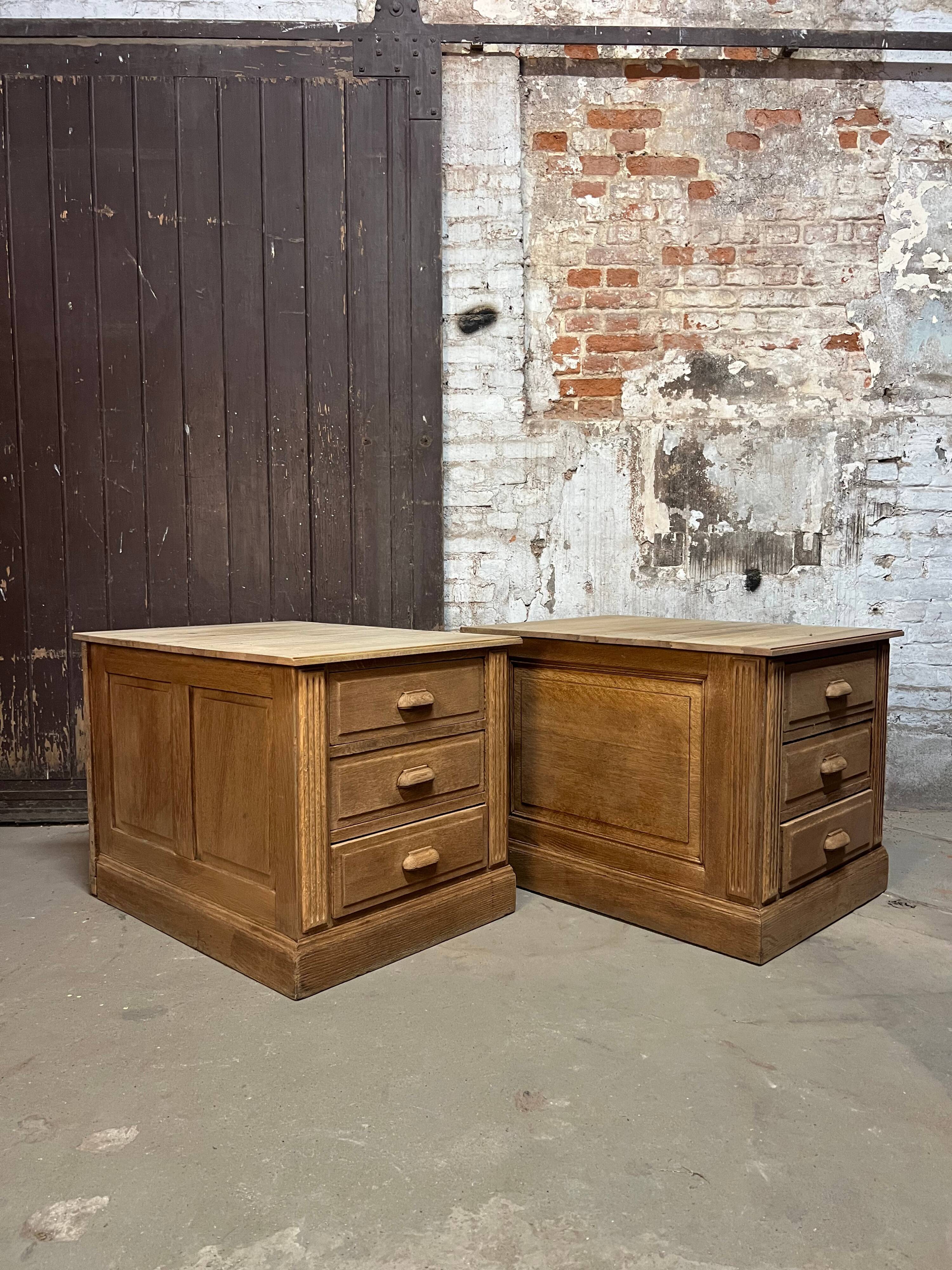 Raw oak drawer furniture