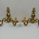 Pair of wall lamps with two lights in Louis XV style bronze