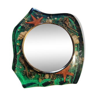 Mirror on resin support with inclusion