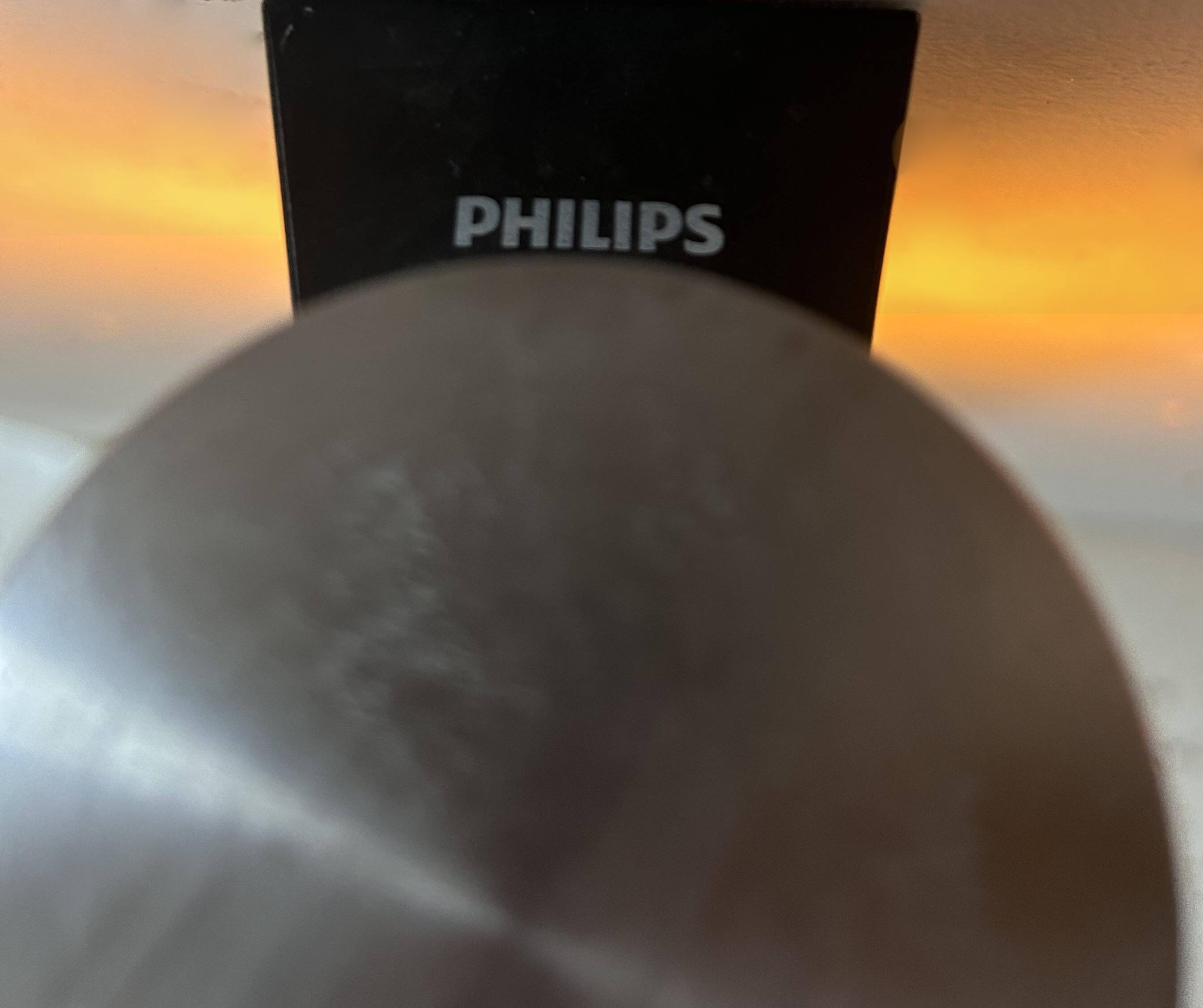 Pair of vintage wall lights, chrome metal, Philips Denmark 1980s