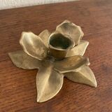 Brass flower candle holder.