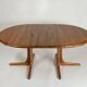 Vintage round teak dining table solid wood danish design 70s