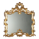 Miroir ancien en bois sculpté et doré, Italie, début XXe siècle