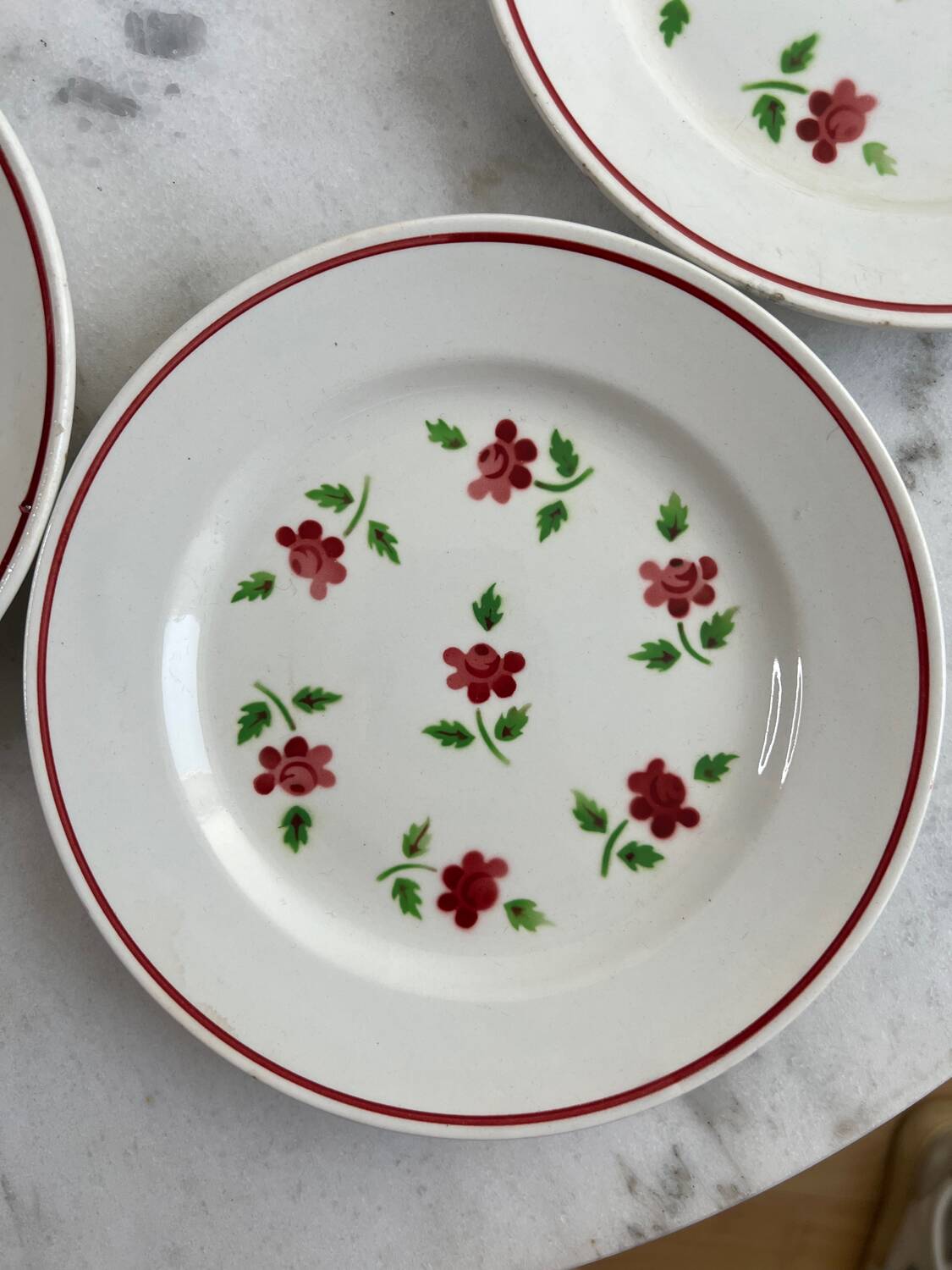 5 assiettes Lunéville Rosine