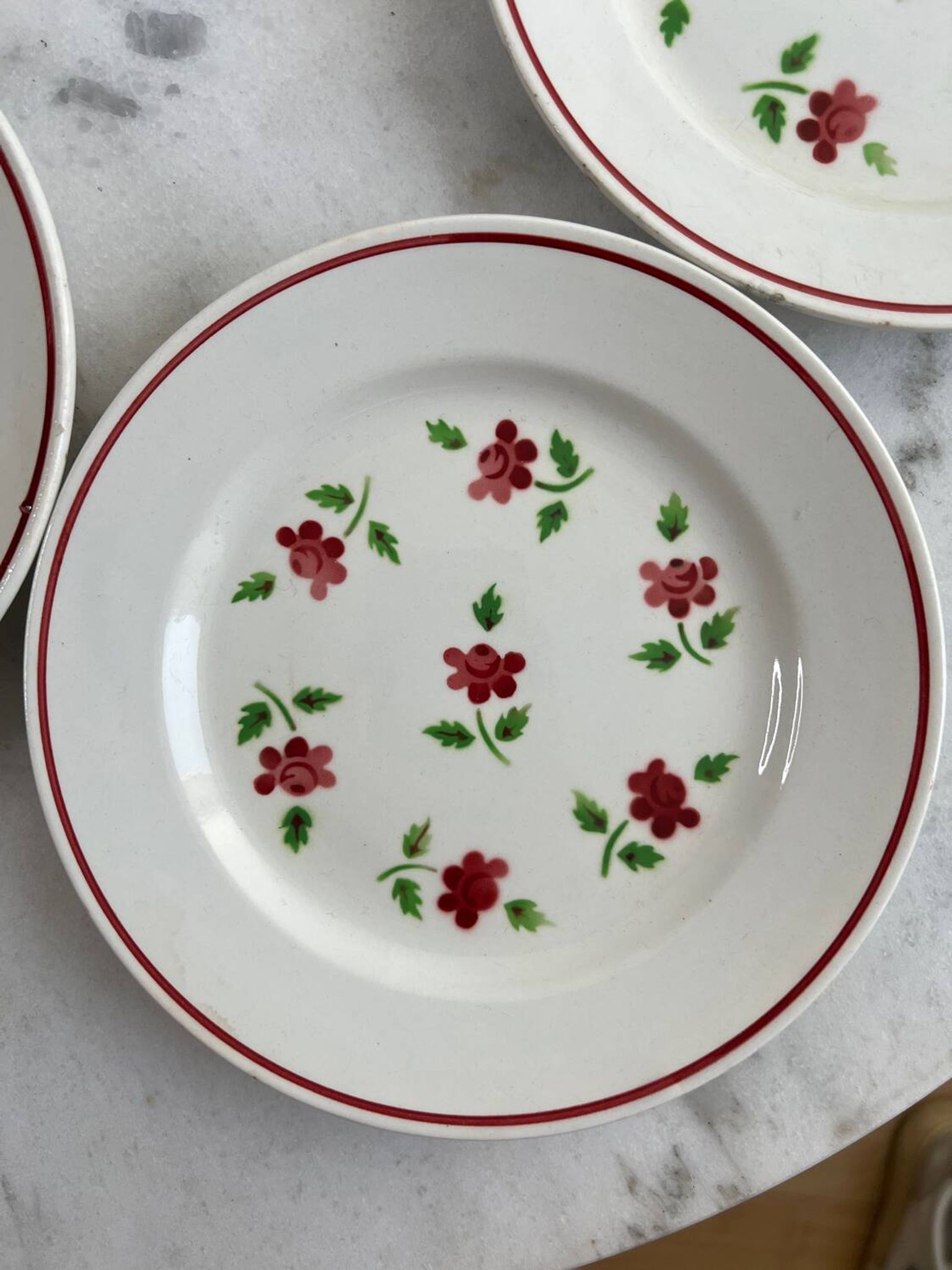 5 assiettes Lunéville Rosine
