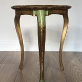 Old wooden tripod table in Venetian style