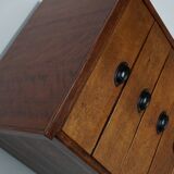 Vintage Dutch Poplar Apothecary / Filing Cabinet, 1950s