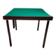 Table de bridge placage acajou et tapis vert, état neuf