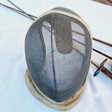 Vintage French Fencing Mask and 3 Swords (Sabre, Sabre or Foil) by L. Carré París