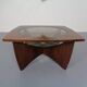Vintage rosewood and glass coffee table, Denmark, 1960s