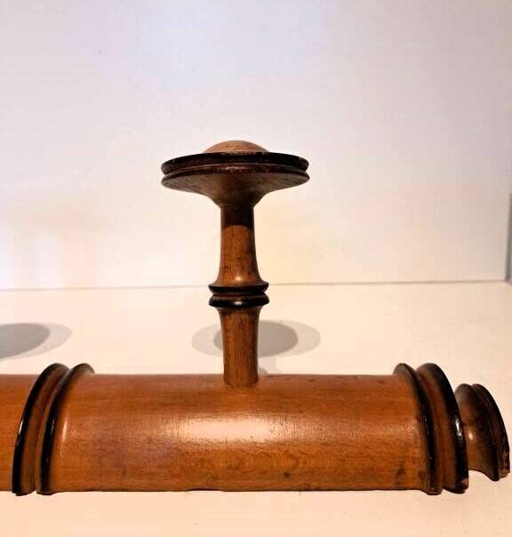 Coat rack "bamboo" with 4 old hooks.