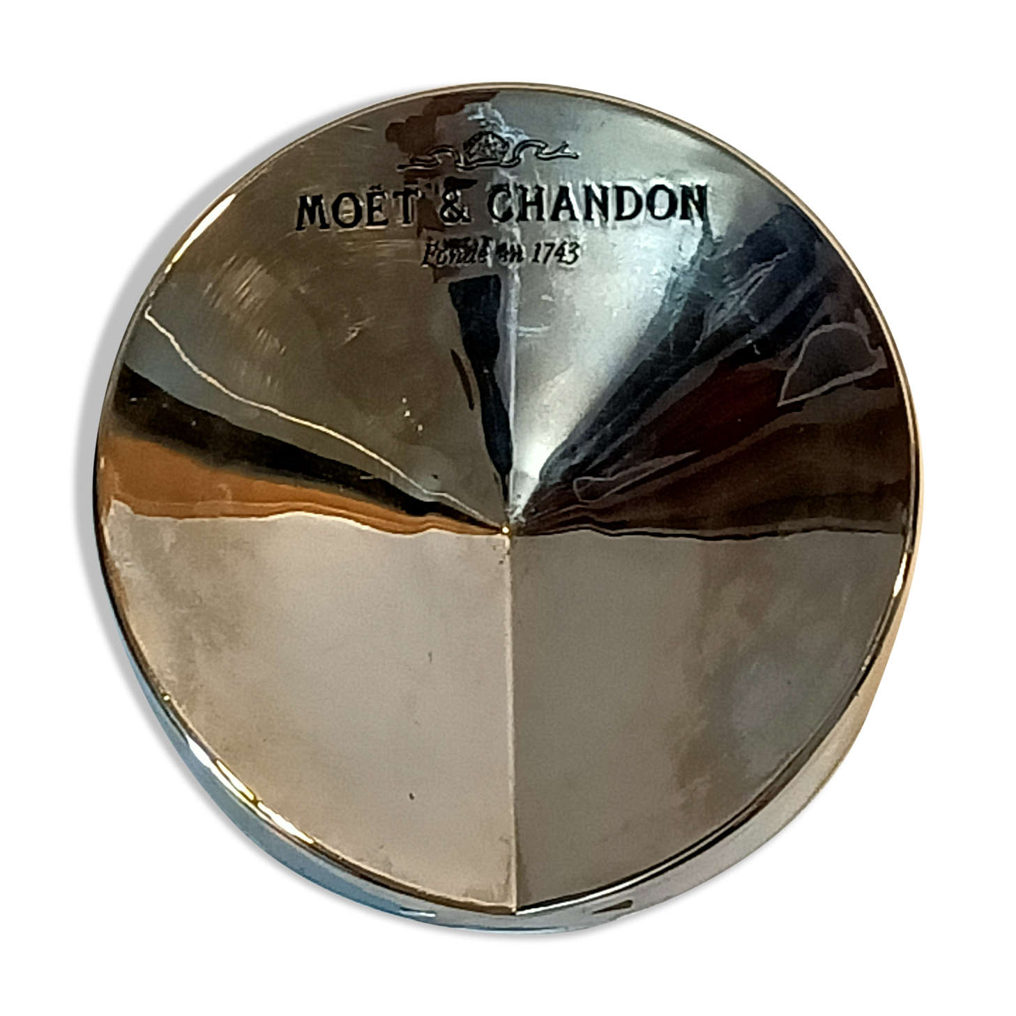 Silver ashtray Moët & Chandon 1970 Vintage