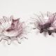 Pair of decorative plates/glasses in light purple vintage glass, Italy, 1960s