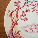 Plate with decoration of birds, fruit trees