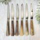 6 Vintage Horn Dessert Knives