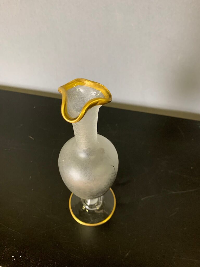 Soliflore Vase with Autumn Decoration In Grisaille circa 1900