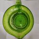 Bubble glass pitcher in the style of Biot or Empoli.