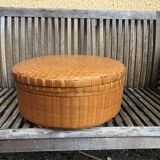 Handmade rattan and bamboo basket
