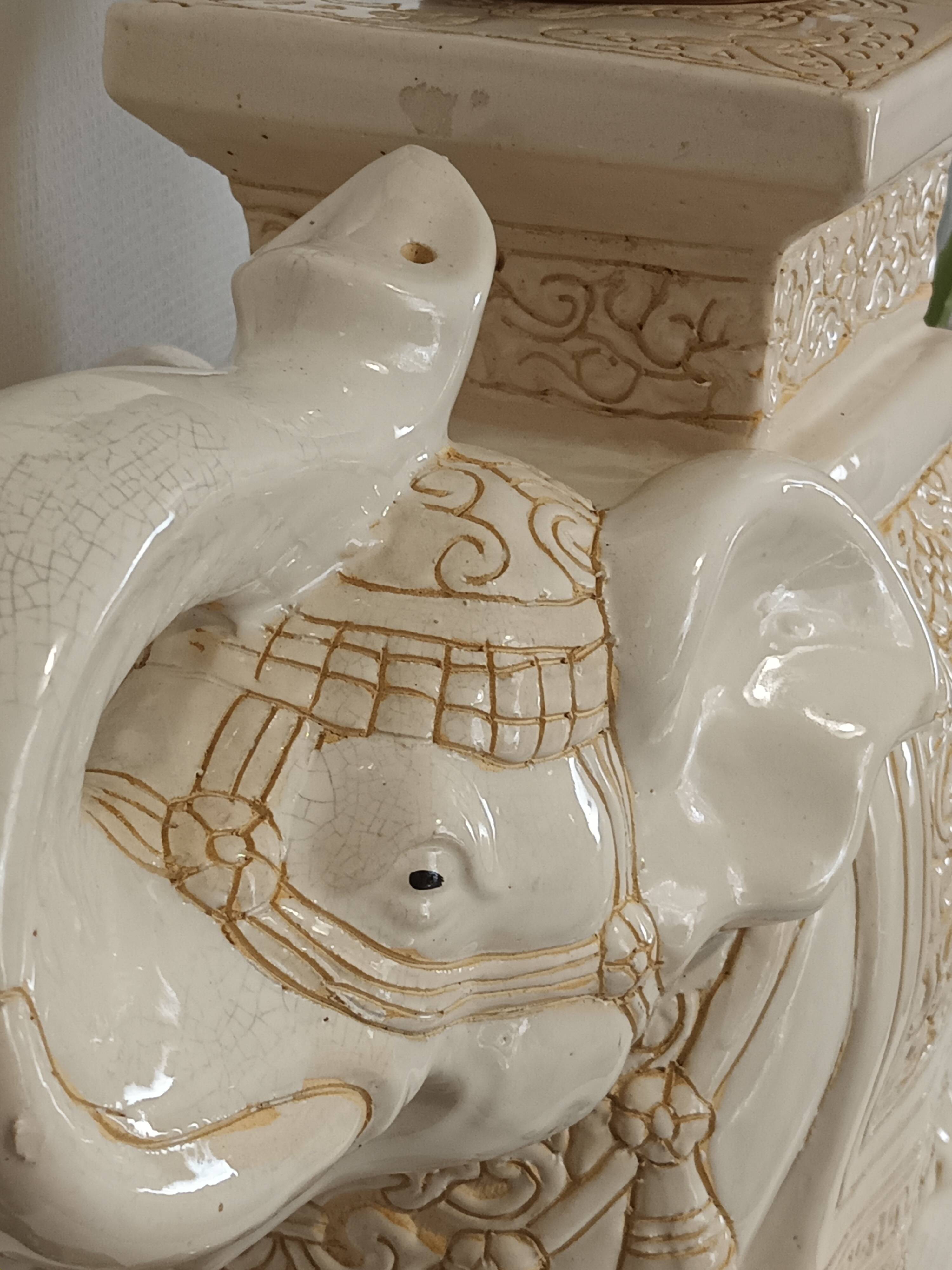 Vintage ceramic elephant plant pot