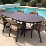 Baumann dining table and 6 gondola chairs set