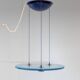Pendentif Aurora Blue de l'ère spatiale par Arteluce, Perry King et Santiago Miranda,