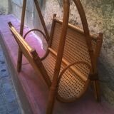 Vintage rattan magazine holders