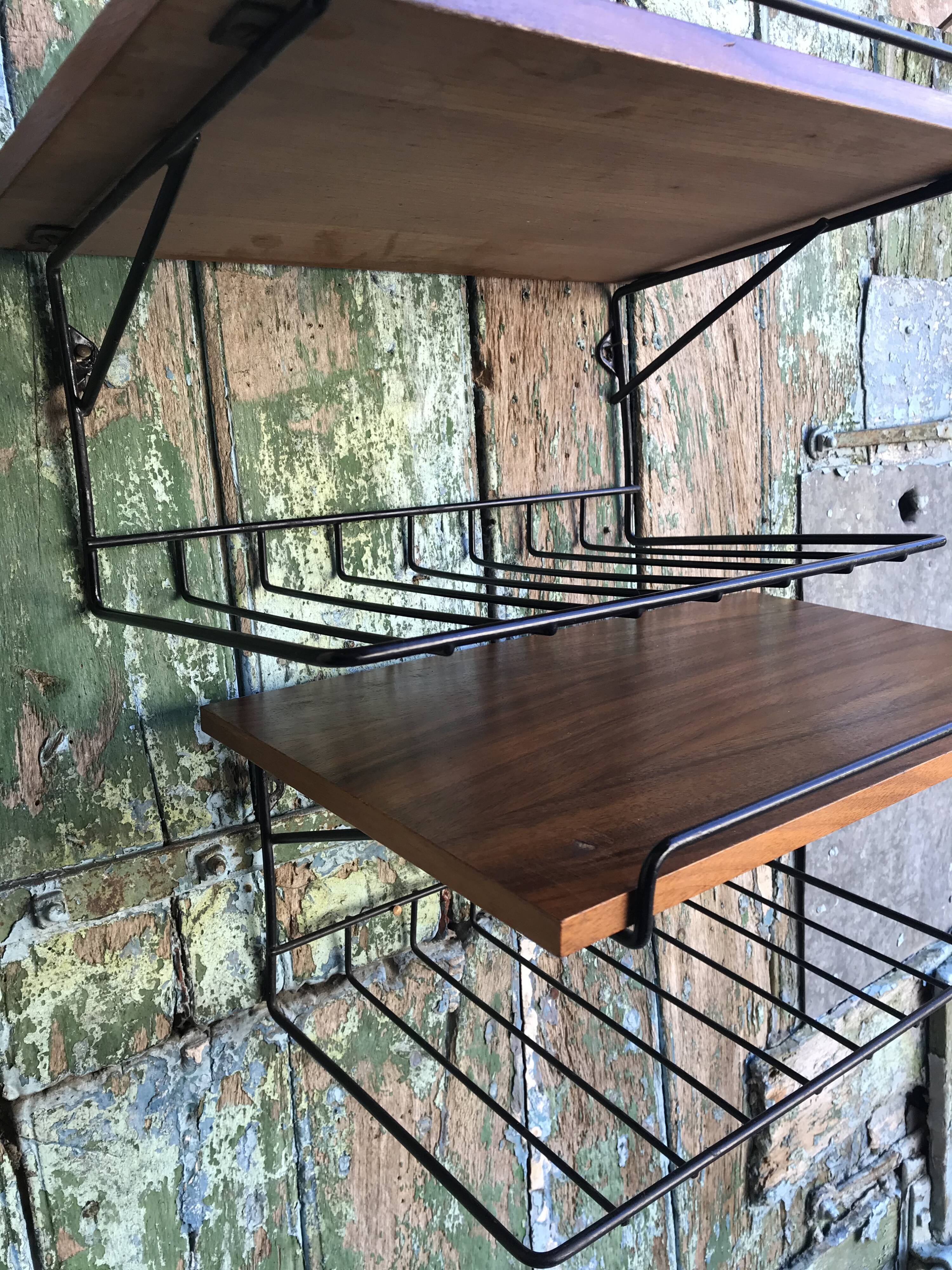 Vintage mid-century string shelf