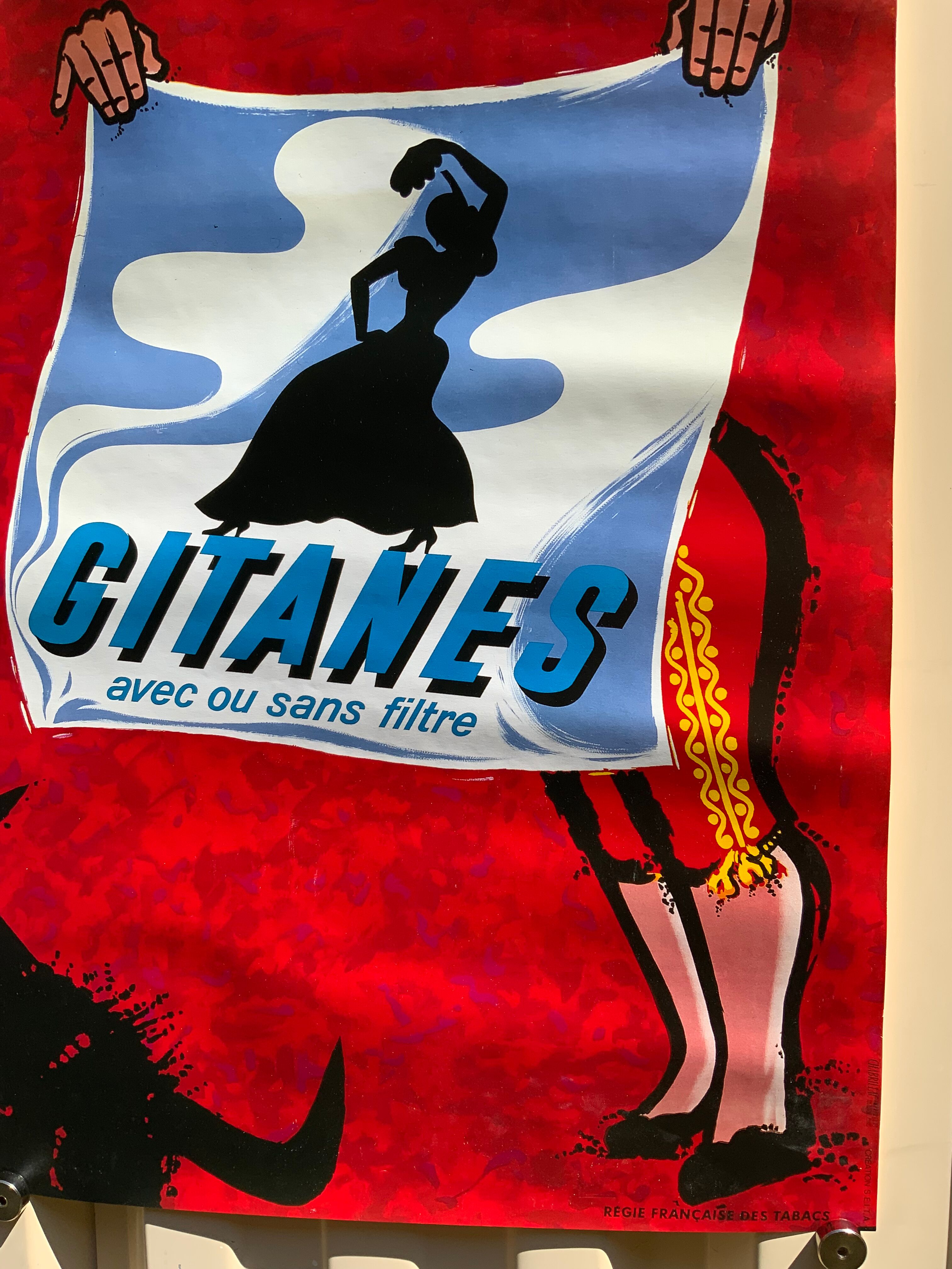 Poster pub : gitanes signed Yoldjoglou régie des tabacs vintage advertising Seita