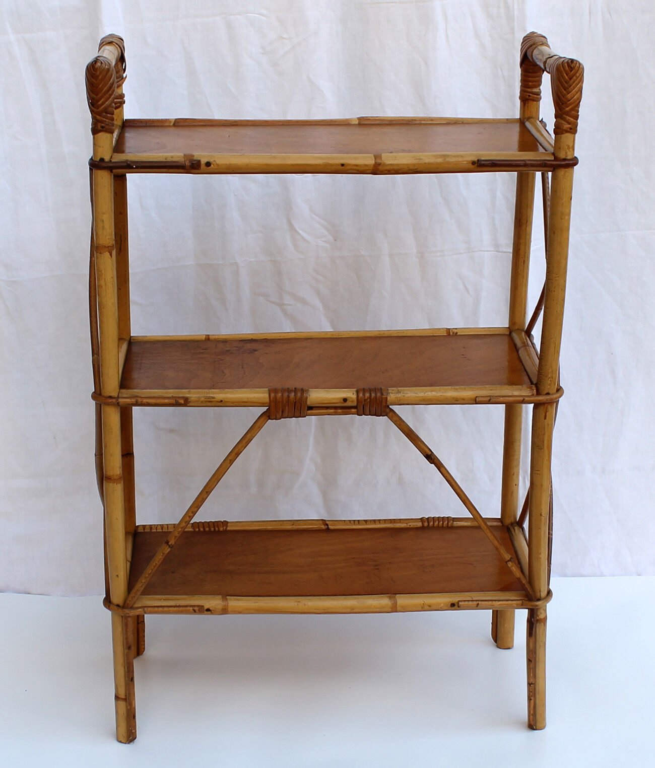 Bamboo and rattan shelf