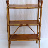 Bamboo and rattan shelf