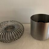 Spring Andrea Lazzari grey stainless spring lamp for Morosini 1970