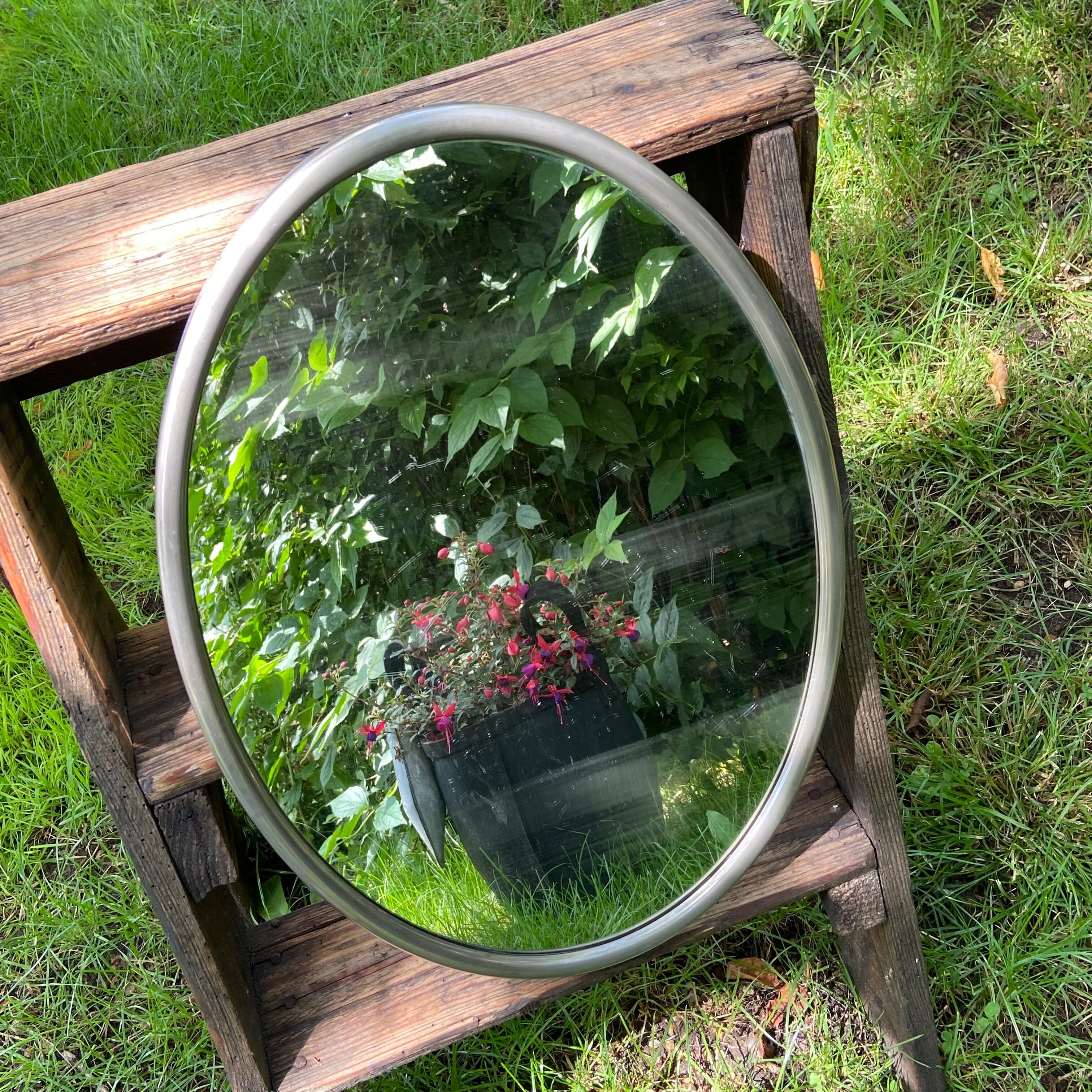 Oval tray mirror