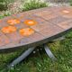 Coffee Table in Lava Stone and Ceramic by Jean Jaffeux