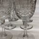 Set of 12 cut crystal stemmed glasses from the Nancy crystal factory, art deco