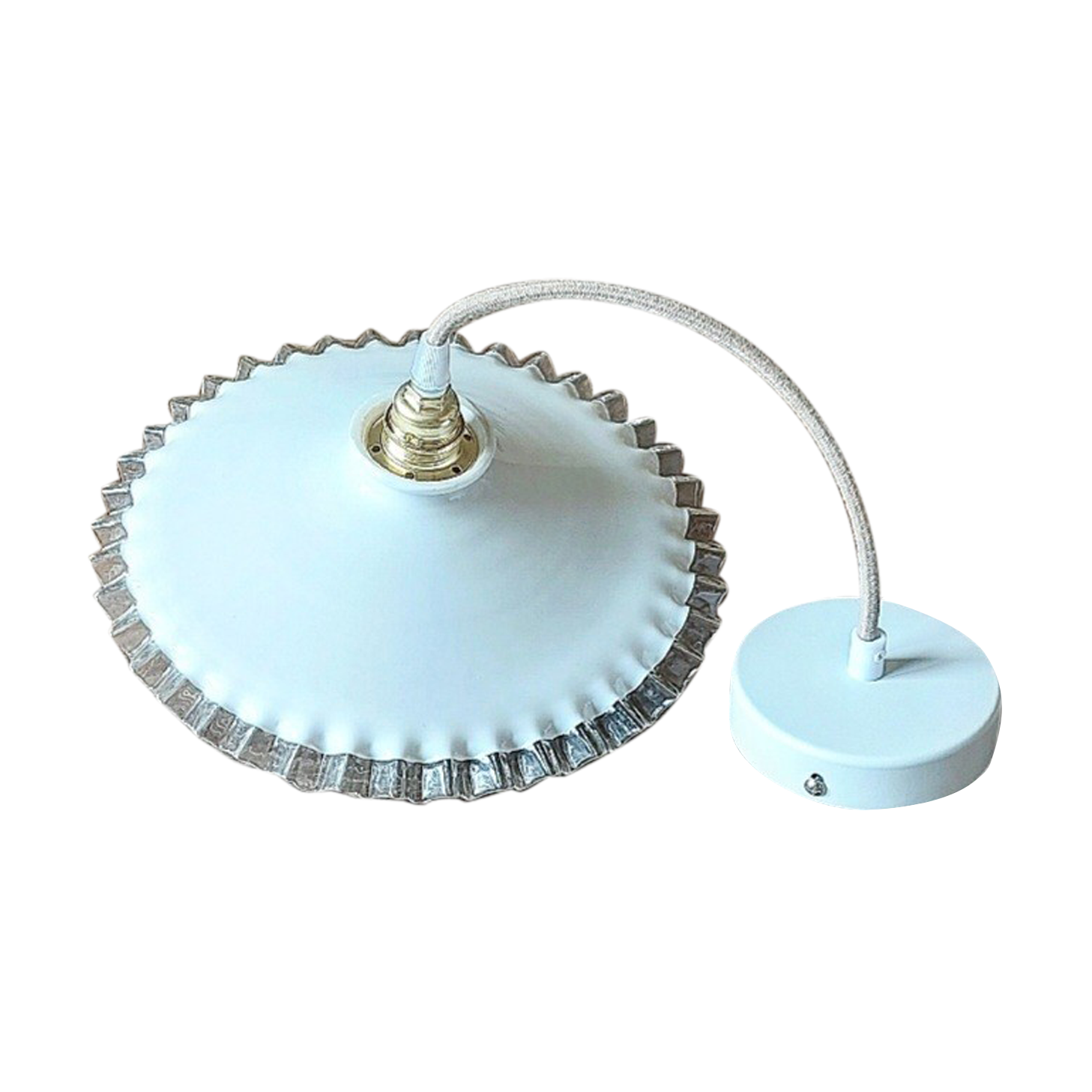 Vintage opaline pendant lamp