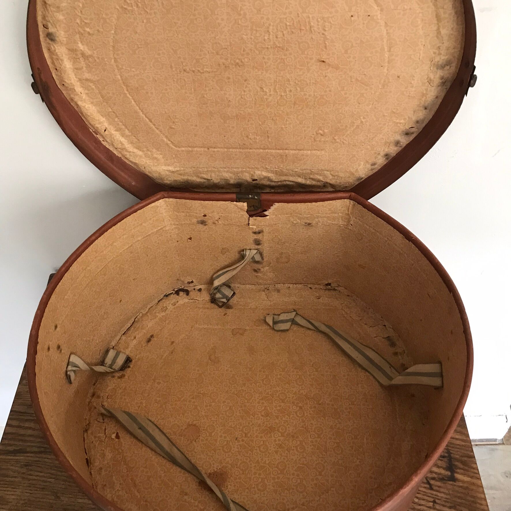 Vintage cardboard hat box