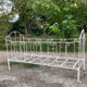 19th century wrought iron baby bed convertible into a bench + wool mattress