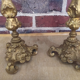 Pair of gilded bronze candle holders