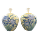 Paire de pieds de lampes italiennes décor iris